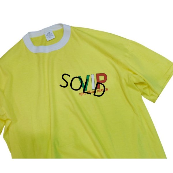 画像1: 80's【USA製】【ビンテージ】黄色【VERY ITALIAN PERSON】【Tシャツ】【L程度】 