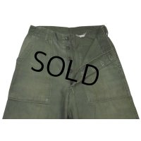 ∼60’ｓ【ビンテージ】U.S.ARMY【米軍実物】【平ボタン】OG-107【サイドアジャスター付き】【ベイカーパンツ】【ユーティリティパンツ】【ｗ29程度】