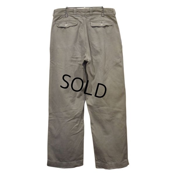 画像4: 〜60’s【ビンテージ】【フランス軍】【Ｍ-52】【フレンチアーミー】【1タック】【チノパンツ】【W31程度】 