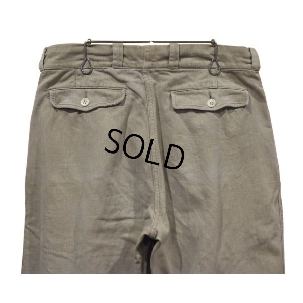 画像6: 〜60’s【ビンテージ】【フランス軍】【Ｍ-52】【フレンチアーミー】【1タック】【チノパンツ】【W31程度】 