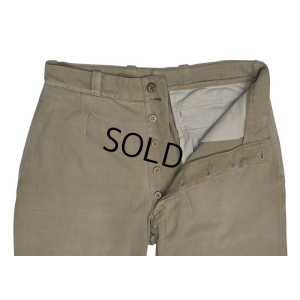 画像5: 〜60’s【ビンテージ】【フランス軍】【Ｍ-52】【フレンチアーミー】【1タック】【チノパンツ】【W31程度】 