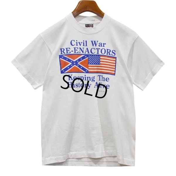 画像1: 90's USA製 ビンテージ【FRUIT OF THE LOOM 】フルーツオブザルーム【白】【Civil war RE-ENACTORS】【Tシャツ】【サイズM】 