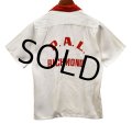 60's【ビンテージ】【King Louie】キングルイ【白ｘ赤】P.A.L RICHMOND【レーヨンシャツ】【ボーリングシャツ】Ｓサイズ程度【size18】 