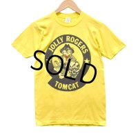【USA製】【ビンテージ】【シングルステッチ】イエロー【JOLLY ROGERS TOMCAT】【Tシャツ】【サイズS】 