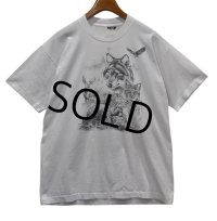 90's【USA製】ビンテージ【SCREEN STARS】スクリーンスターズ シングルステッチ【オオカミ】 動物【Tシャツ】【サイズXL】 