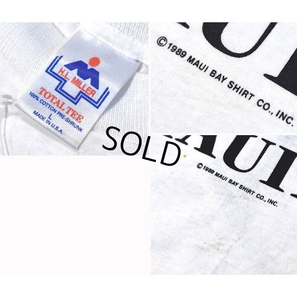 画像2: ほぼ未使用‼ 80’ｓ【USA製】【ビンテージ】【HL MILLER】【JUST MUIED】【魚】【KISS】白【Ｔシャツ】【サイズL】 