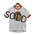 ほぼ未使用‼【80's】USA製【ビンテージ】【Hanes】ヘインズ【白ｘ赤】機関車【リンガーＴシャツ】【サイズＭ】 