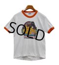 ほぼ未使用‼【80's】USA製【ビンテージ】【Hanes】ヘインズ【白ｘ赤】機関車【リンガーＴシャツ】【サイズＭ】 
