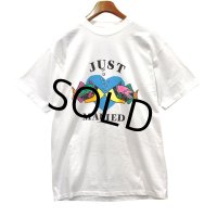 ほぼ未使用‼ 80’ｓ【USA製】【ビンテージ】【HL MILLER】【JUST MUIED】【魚】【KISS】白【Ｔシャツ】【サイズL】 