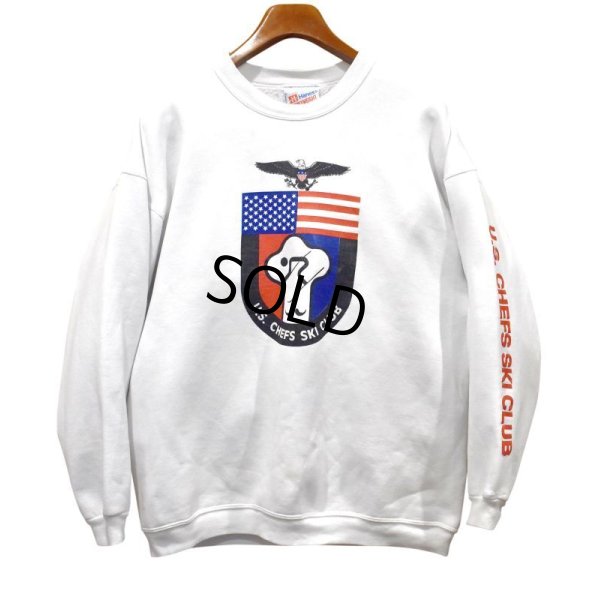画像2: 90's【USA製】【ビンテージ】【Hanes】ヘインズ【白】US シェフ スキー クラブ【u.s.chefs ski club】【スウェット】【サイズXL】 