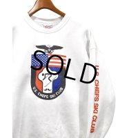 90's【USA製】【ビンテージ】【Hanes】ヘインズ【白】US シェフ スキー クラブ【u.s.chefs ski club】【スウェット】【サイズXL】 