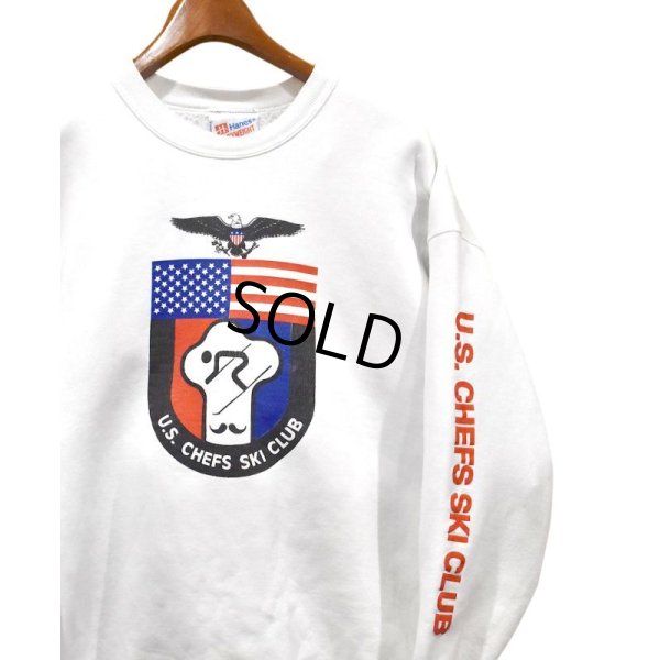 画像1: 90's【USA製】【ビンテージ】【Hanes】ヘインズ【白】US シェフ スキー クラブ【u.s.chefs ski club】【スウェット】【サイズXL】 