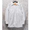 80's【ビンテージ】USA製【RED KAP】レッドキャップ【白】【ポリコットンシャツ】【サイズＭ-RG】  