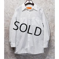 80's【ビンテージ】USA製【RED KAP】レッドキャップ【白】【ポリコットンシャツ】【サイズＭ-RG】  