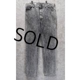 【USA製】【ビンテージ】【Lee】【リー】【ブラック】【ケミカルウォッシュ】スリムカット【デニムパンツ】【36×34】 