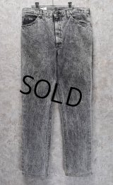 【USA製】【ビンテージ】【Lee】【リー】【ブラック】【ケミカルウォッシュ】スリムカット【デニムパンツ】【36×34】 