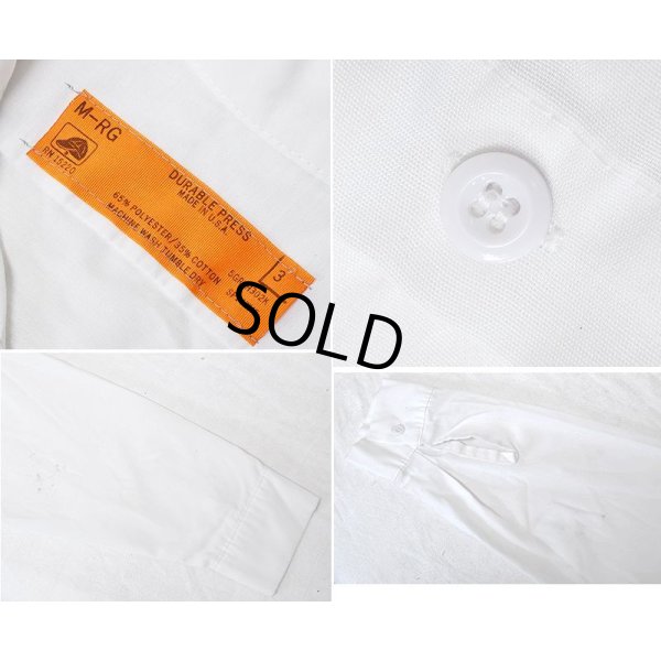 画像2: 80's【ビンテージ】USA製【RED KAP】レッドキャップ【白】【ポリコットンシャツ】【サイズＭ-RG】  