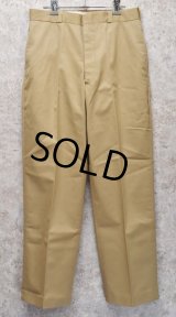 【デッドストック】【70's】【ビンテージ】U.S.ARMY【米軍実物】ポリコットン【チノパンツ】【チノパン】【32×30】 