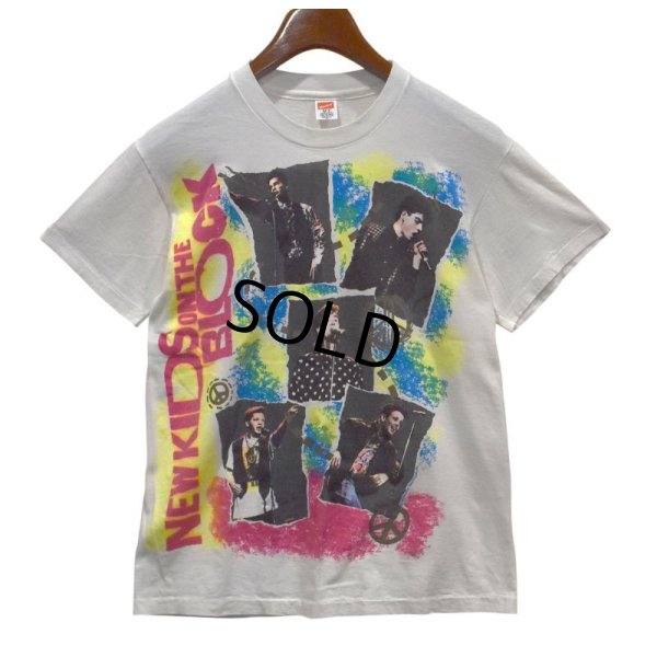 画像1: 80〜90's【USA製】ビンテージ【ニュー・キッズ・オン・ザ・ブロック】New Kids On The Block【バンドT】ロックTシャツ ツアーT【サイズM】