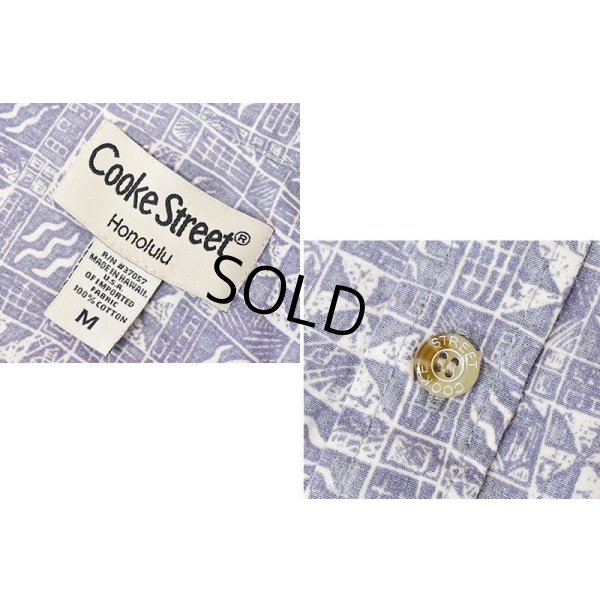 画像2: ハワイ製【Cooke Street】クックストリート【ブルーグレー】【コットンシャツ】アロハシャツ【半袖シャツ】【サイズＭ】 