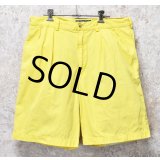 【POLO RALPH LAUREN】ラルフローレン【イエロー】【２タック】【ショートパンツ】【短パン】【コットンショーツ】【W34】 