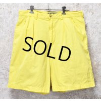 【POLO RALPH LAUREN】ラルフローレン【イエロー】【２タック】【ショートパンツ】【短パン】【コットンショーツ】【W34】 