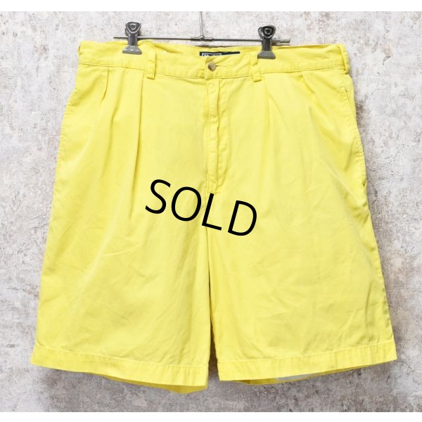 画像1: 【POLO RALPH LAUREN】ラルフローレン【イエロー】【2タック】【ショートパンツ】【短パン】【コットンショーツ】【W34】