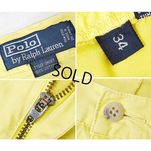 画像2: 【POLO RALPH LAUREN】ラルフローレン【イエロー】【2タック】【ショートパンツ】【短パン】【コットンショーツ】【W34】