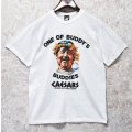 80's~【USA製】【ビンテージ】【ONE OF BUDDY'S】【バックプリント付き】【白】【Tシャツ】【サイズL】 