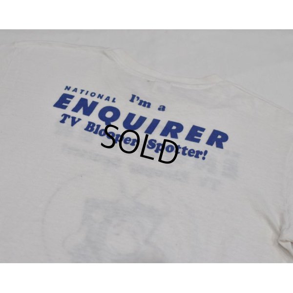 画像4: 【70's〜】【USA製】【ビンテージ】【Hanes】ヘインズ【I’m a National Enquirer TV Blooper Spotter!】【白】【Tシャツ】【サイズＭ】 