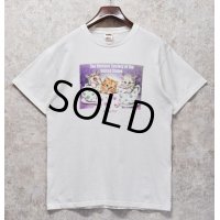 ビンテージ【FRUIT OF THE LOOM】【フルーツオブザルーム】【THE HUMANE SOCIETY】【猫】白【 Tシャツ】 サイズL 