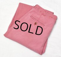 90's【USA製】【ビンテージ】【COTTON SUPPLY】【ピンク】【２タック】【コットンパンツ】【スラックス】【W３４】 