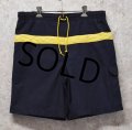 【POLO SPORT】ポロスポーツ【ラルフローレン】【紺ｘ黄色ライン】【ショートパンツ】【バギーズショーツ】 【サイズＭ】 