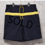 【POLO SPORT】ポロスポーツ【ラルフローレン】【紺ｘ黄色ライン】【ショートパンツ】【バギーズショーツ】 【サイズＭ】 