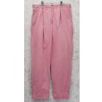 画像3: 90's【USA製】【ビンテージ】【COTTON SUPPLY】【ピンク】【２タック】【コットンパンツ】【スラックス】【W３４】 