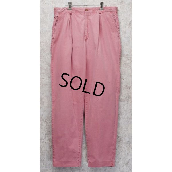 画像3: 90's【USA製】【ビンテージ】【COTTON SUPPLY】【ピンク】【2タック】【コットンパンツ】【スラックス】【W34】