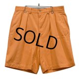 【POLO RALPH LAUREN】ラルフローレン【オレンジ】【２タック】【ショートパンツ】【短パン】【コットンショーツ】【W33】 