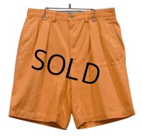 【POLO RALPH LAUREN】ラルフローレン【オレンジ】【２タック】【ショートパンツ】【短パン】【コットンショーツ】【W33】 