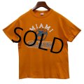 【80's】【USA製】【ビンテージ】【チャンピオン】【Champion】【オレンジ】【MIAMI DOLPHINS】【Tシャツ】【サイズL】 