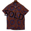 【ビンテージ】【Pendleton】ペンドルトン【青ｘオレンジ】ネイティブ柄【ハワイアンシャツ】【サイズＭ】 