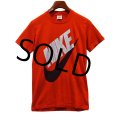 90's USA製【ナイキ】【NIKE】【シルバーロゴ】赤【Ｔシャツ】【サイズL】 