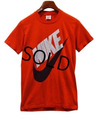 90's USA製【ナイキ】【NIKE】【シルバーロゴ】赤【Ｔシャツ】【サイズL】 