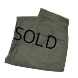 【60's∼】【米軍実物】U.S.ARMY【ビンテージ】OG107【ベイカーパンツ】【ダブルステッチ】UFOボタン【ユーティリティパンツ】【Ｗ３３程度】 