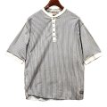 【ビンテージ】【Levi's】【リーバイス】【ストライプ柄】【ヘンリーネックTシャツ】【サイズM】 