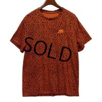 【ナイキ】【NIKE】【ヒョウ柄】胸ロゴ【赤ピンクｘ黒】【Ｔシャツ】【サイズＬ】 