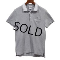 【LACOSTE】【ラコステ】【グレー×白襟】【ポロシャツ】【サイズ４】 
