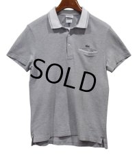 【LACOSTE】【ラコステ】【グレー×白襟】【ポロシャツ】【サイズ４】 
