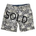 【POLO RALPH LAUREN】ラルフローレン【黒×白】花柄【ショートパンツ】【短パン】【コットンショーツ】【W３６】 