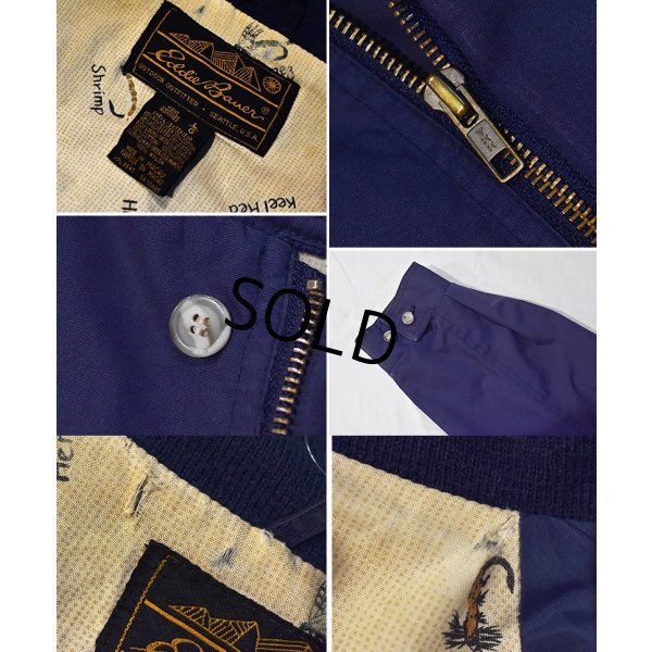 画像2: ~90's ビンテージ【エディーバウアー】【Eddie Bauer】【紺ｘ裏地釣り針】毛ばり ジップアップブルゾン【サイズL】 