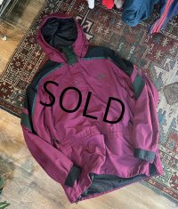 90’s~【ビンテージ】USA製【The north face】【ザ ノースフェイス】ワインｘ黒ｘ緑【アノラックパーカー】 